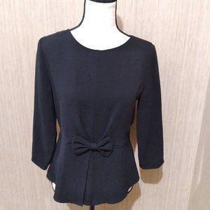 Black peplum top by Cece, size 4
